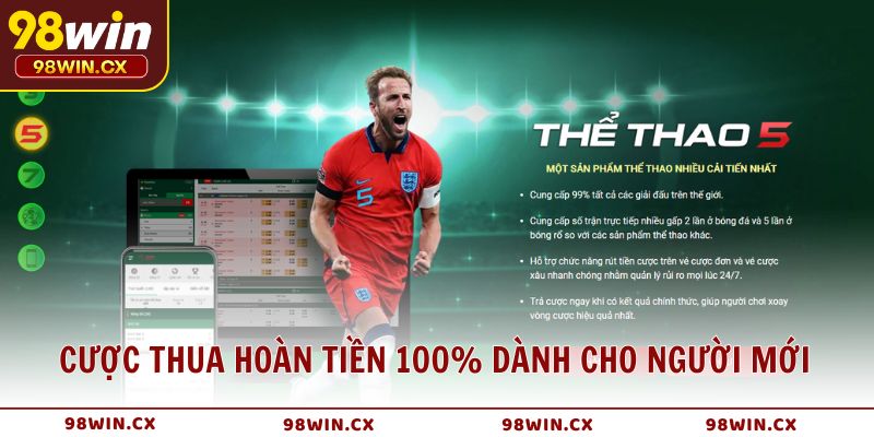 Cược thua hoàn tiền 100% dành cho người mới