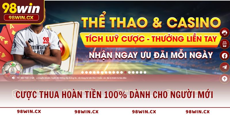 Cứu trợ cược thua – Hoàn tiền mỗi ngày cực giá trị
